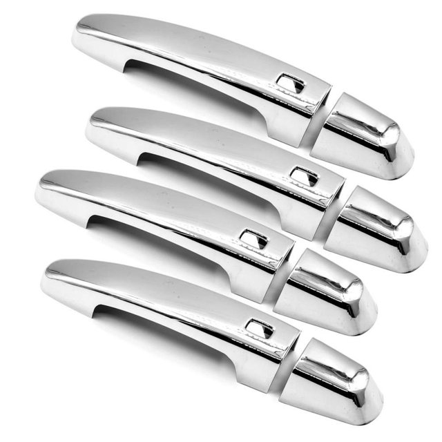 eLoveQ Cubiertas cromadas para manija de 4 puertas compatibles con Chevrolet Impala 2014-2019 (con orificio para llave inteligente)