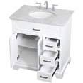 thumbnail image 3 of Elegant Decor Aaron 32" Single Marble Top Bathroom Vanity in White, 3 of 16
