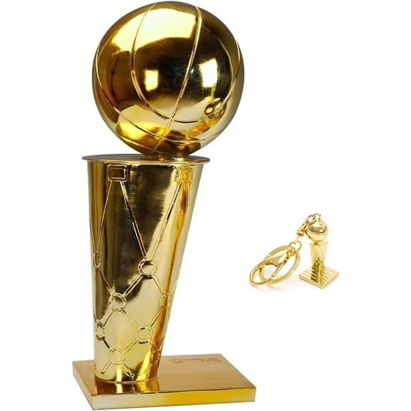 45cm/17.7inch Replica Basketball Champion Larry Brien Trophy, Golden State Crafts Souvenir Plated Award Model Cup Fans Gift,Gold