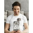 thumbnail image 2 of Watercolor German Pointer Dog T-Shirt Men -Image by Shutterstock, Male 3X-Large, 2 of 4