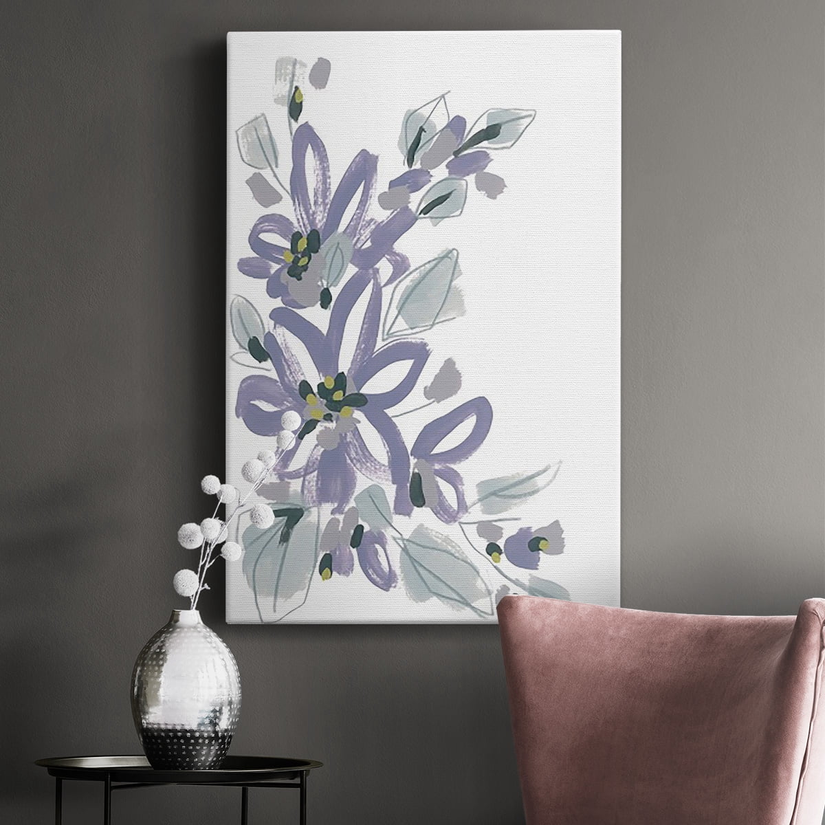 Periwinkle Patch I Premium Gallery Wrapped Canvas - Ready to Hang