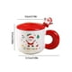 thumbnail image 3 of Adornos navideños, regalos navideños, taza de cerámica con forma de Papá Noel, con tapa y cuchara., 3 of 6