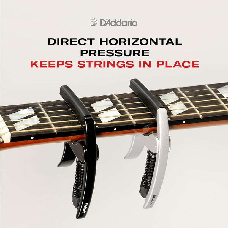 Donner Guitar Capo for Electric and Acoustic Guitar DC-2, Ukulele Capo  Black with 4 Picks