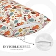 thumbnail image 3 of Daiia Squirrel Nuts Mushroom Bedding Waterproof Pillow Protector Zippered Queen – Bed Bug Proof Pillow Encasement-20"x30", 3 of 6