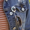 thumbnail image 2 of Never Stop Wondering and Asking Questions Magnetic Metal Eyeglass ID Badge Holder, 2 of 3