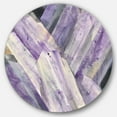 thumbnail image 1 of Designart 'Geometric Purple Glacier' Geometric Metal Circle Wall Art, 1 of 3