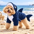 thumbnail image 7 of Shark Dog Blue Pet Outfit with Fin and Tail Size L for Small Medium Dogs Party Photo,L, 7 of 7