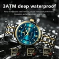 thumbnail image 3 of POEDAGAR Men's Watch Elegant Date Week Waterproof Luminous Quartz Stainless Steel Sports, 3 of 5