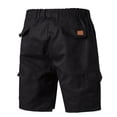 thumbnail image 4 of Pantalones cortos deportivos negros con cierre de cordón, ideales para uso diario, talla XL, pantalones cortos de verano con cintura elástica para hombre, 4 of 8