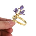 thumbnail image 5 of DEEPCRAFF Golden Metal Napkin Rings Deepcraff Zinc Alloy Floral Design for Table Decor 6Pcs, 5 of 7