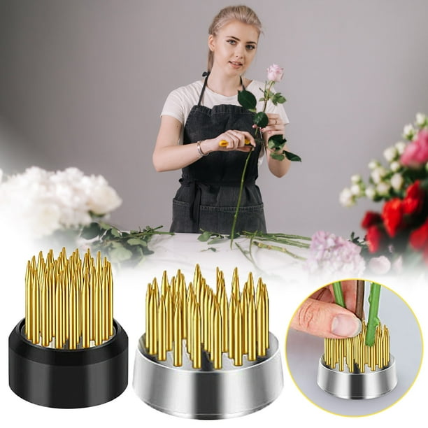 Xihbxyly Alfiler para Arreglos Florales, Agujas de Latón Resistentes, Base de Goma Estable, Fácil de Usar para Arreglos Florales, Ideal para Decoración Del Hogar y Manualidades Florales, Tamaño de 23