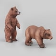 thumbnail image 3 of Modelo animal de simulación de mariscos, mini modelo de oso pardo, juguete de animal de granja, familia de osos pardos, 3 of 5