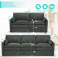 thumbnail image 3 of FamiTOP Chenille 69” Love Seat & 89” 3-Seat Sofa w/Thick Seat & Backrest Cushions, Modern Couch Set with Soft Pillows, Upholstered 3 Seat & 2 Seat Sofa w/Sturdy Frame for Office, Living Room, Gray, 3 of 7