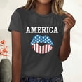 thumbnail image 2 of Blusa informal de manga corta con cuello redondo y estampado suelto de verano para mujer con estilo OAVQHLG3B Store  lin121212, 2 of 4