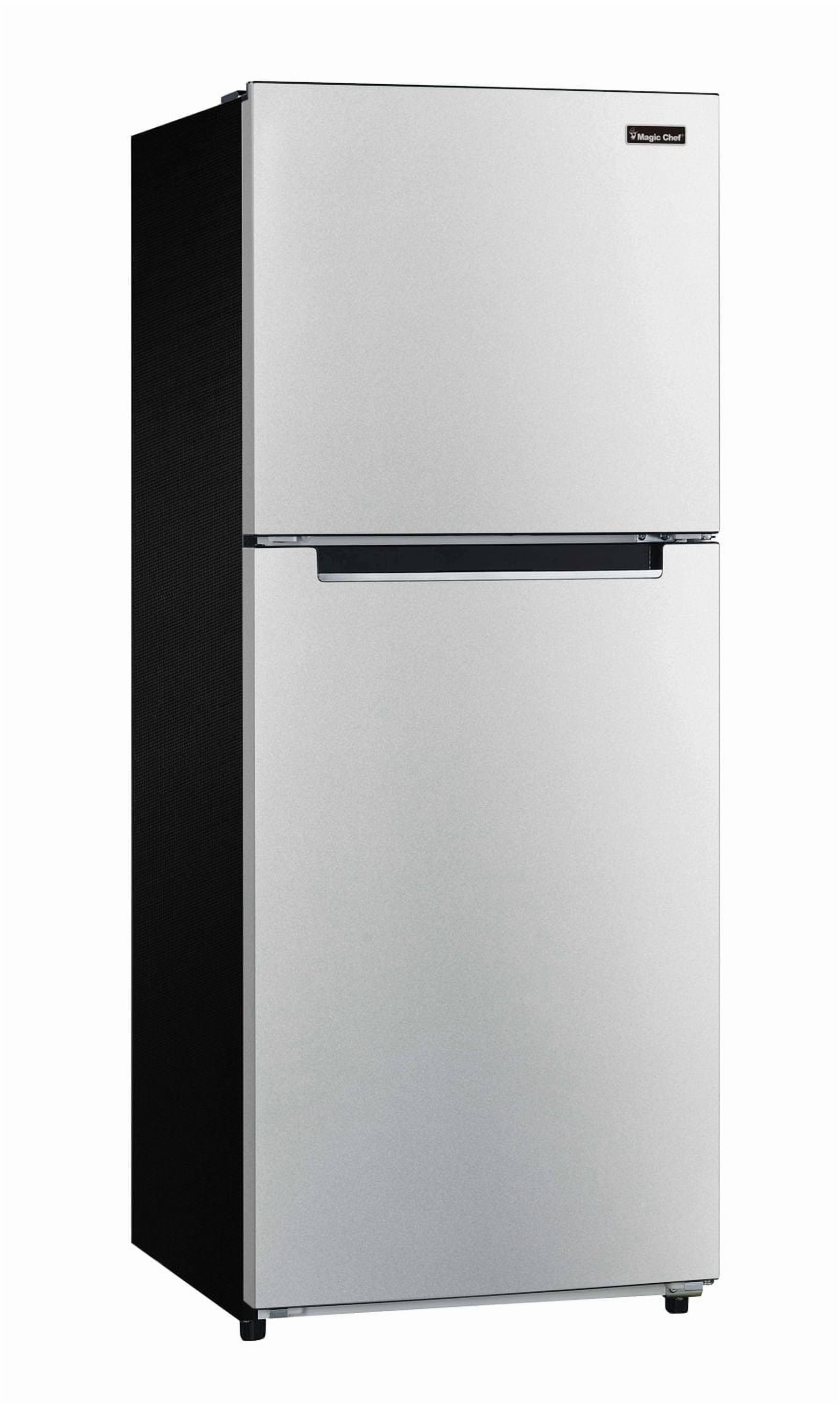 Magic Chef 10.1 Cu. Ft. Refrigerator with Top Freezer, Platinum