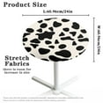 thumbnail image 6 of SEANATIVE Stretch Cocktail Tablecloth 24 Inch Round Table Top Covers Decorative Highboy Tablecloth Small Table Cap Covers Protectors for Birthday Party Wedding Banquet, Cow Print, 6 of 7