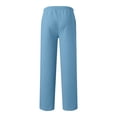 thumbnail image 7 of DJDLJWCJ Boys Fleece Sweatpants Winter Warm Straight Leg Casual Pants Elastic Waist Side Pocket Athletic Pants Blue Size 6, 7 of 7