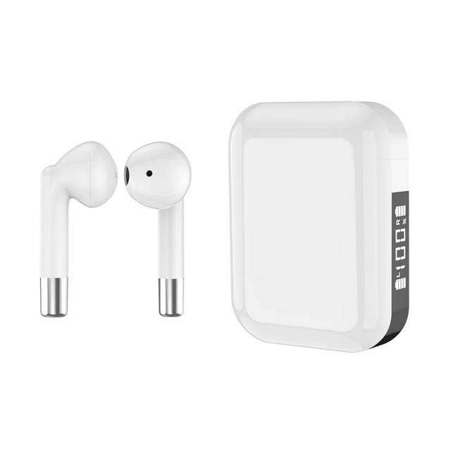 Auriculares inalámbricos para iPhone y Android IPX5 impermeables BT 5.3 de alta claridad con sonido estéreo AAC/SBC, graves profundos y cancelación de ruido