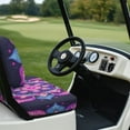 thumbnail image 5 of FUIALDOLG Boho Golf Cart Seat Covers Fit for Club Car Precedent Front Seats Cushion, Purple Mandala Flower Print Golf Cart Front and Back Seat Cushion Cover, No Nails Required, 5 of 8