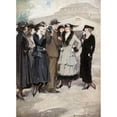 thumbnail image 3 of Clarence F. Underwood 14x18 Black Modern Framed Museum Art Print Titled - Group of Women and a Man, 3 of 5