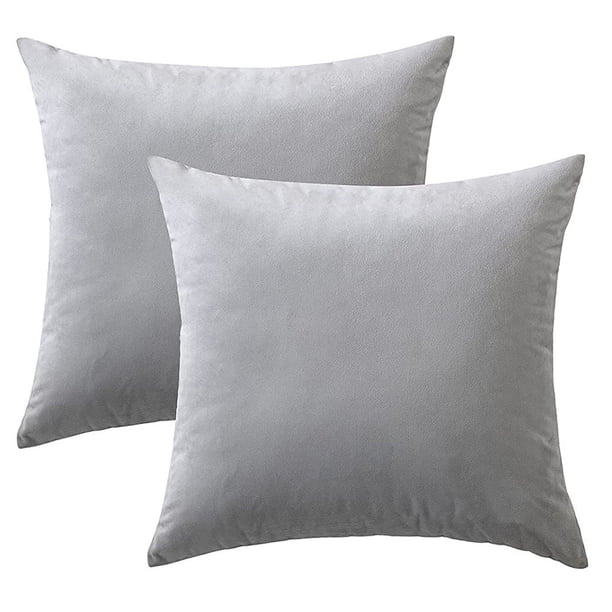 Juego de 2 fundas de almohada cuadradas decorativas de terciopelo suave y sólido, funda de cojín para sofá, dormitorio, coche, 16 x 16 pulgadas, 40 x 40 cm