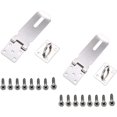 thumbnail image 1 of Pestillo de seguridad para puerta de 3 pulgadas, de acero inoxidable, con tornillos, acabado cepillado, 2 unidades (3 pulgadas), 1 of 5