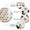 thumbnail image 3 of Cute Scotch Dogs Bathroom Shower Curtains with 12 Hooks Polyester Waterproof Shower Curtain for Stalls and Bathtubs Red Heart Lovely Pets Vintage Decorative Bathroom Privacy Curtain 54x78 Inches, 3 of 9