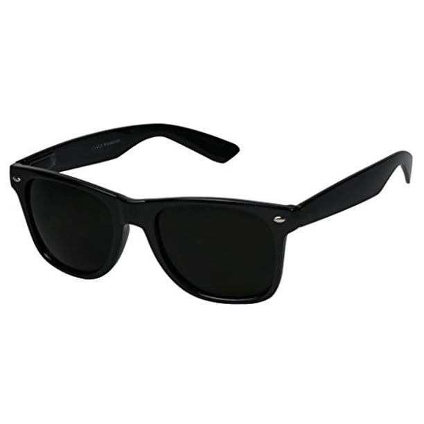 ShadyVEU Super Dark Black Sunglasses UV Protection Lens 