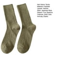 thumbnail image 7 of NUZYZ 1 Pair Women Socks Mid-tube No Odor Japanese Style Solid Color High Elasticity Anti-slip Breathable Soft Sweat-absorption Anti-shrink Sports Cotton Socks, 7 of 7