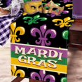 thumbnail image 5 of Mardi Gras Fleur De Lis Table Runner, New Orleans Carnival Kitchen Dining Table Decoration, Masquerade Burlap Indoor Outdoor Home Decor Party Supply 13.8 x 90 Inches, 5 of 6