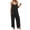 Black, variant on Jumpsuits for Women Casual Wide Leg Overalls Sleeveless Vacation Outfits One Piece Boho Printed Romper with Pocket