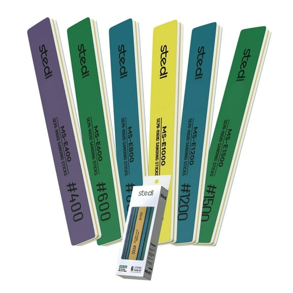 stedi Sanding Sticks, Model Hobby Making Tools, Polishing Sanding Sticks Tools for Gundam Repairing Plastic Model and Miniature Model 6PCS(#400 #600 #800 #1000 #1200 #1500)