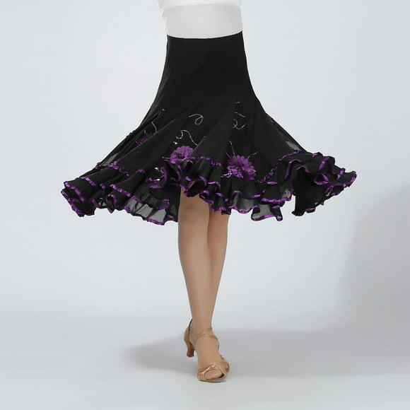 Ballroom Dancing Skirt - Belly Dance / Ballroom Waltz Tango Dance Skirt - Long A