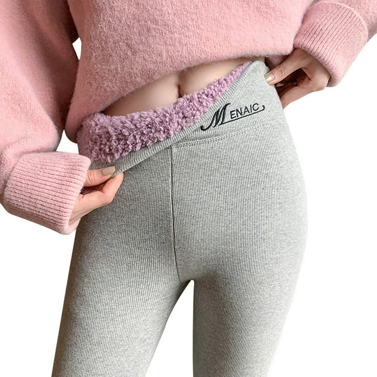 Lovskoo Maternity Leggings for Womens Winter Over The Belly High Waist  Sherpa Fleece Lined Leggings Stretchy Thick Cashmere Plush Warm Thermal