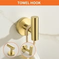 thumbnail image 3 of Minimalist design for bathroom, five piece set of hardware pendant Set SUS304 material, sturdy and durable Brushed Gold, 3 of 11