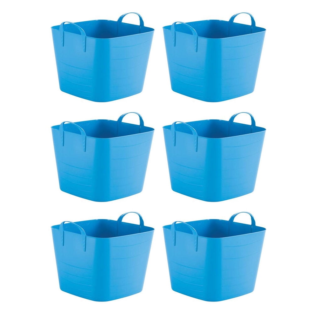 Life Story Tub Basket 6.6 Gallon Plastic Storage Tote Bin with Handles