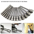 thumbnail image 6 of 100mm Long 6mm-19mm Hexagon Nut Driver Drill Bit Socket Wrench Extension Sleeve, 6 of 10