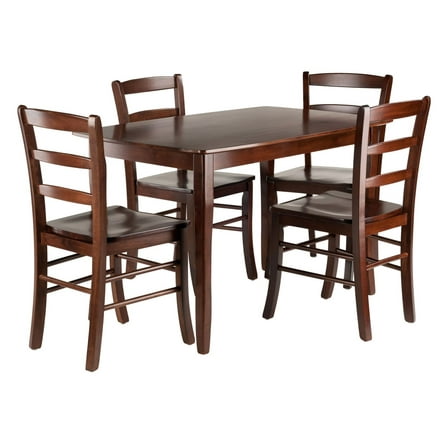 Inglewood 5-Pc Dining Table with Ladder-back Chairs; Natural
