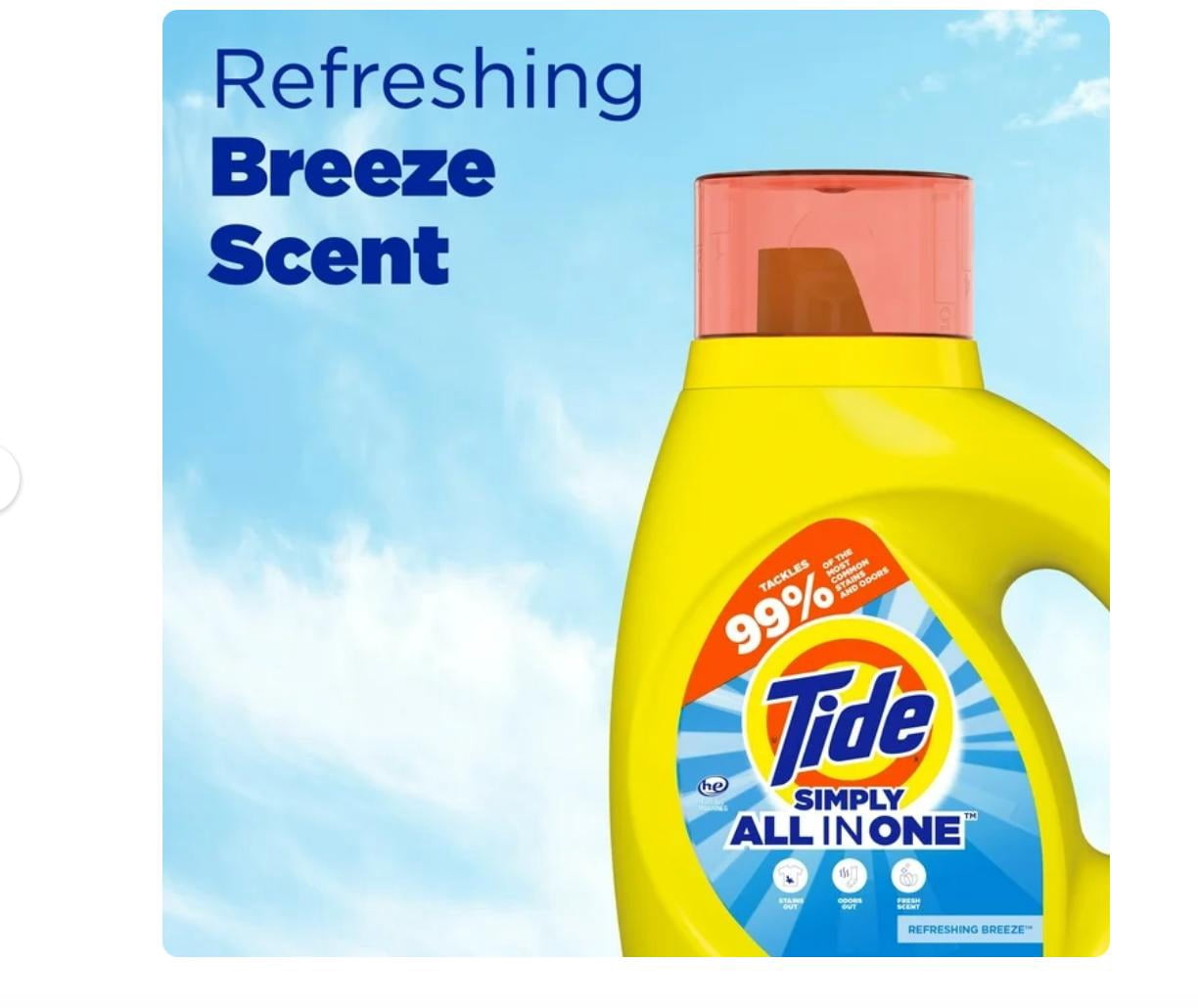 Tide Simply Clean & Fresh Liquid Laundry Detergent (32 fl oz  x 3 )– 3 Pack bottles
