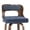 Blue-Fabric, variant on FANCROU 26 inch Swivel Counter Height Bar Stools Set Of 1, PU Green Leather Seat With Bentwood Walnut Color And Legs, Green