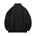 thumbnail image 6 of Zedker Men's Polar Fleece Jacket Lightweight Full Zip Jackets Outdoor Hiking Casual Soft Warm Coat With Pockets Black M, 6 of 10