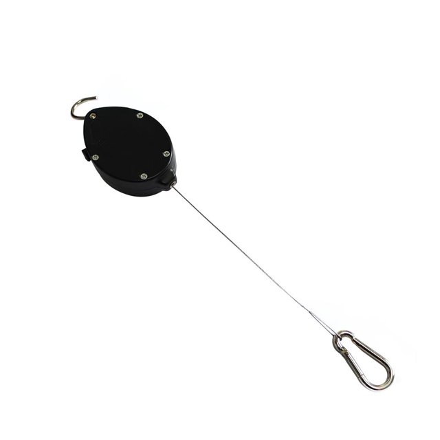 Kenally Colgador retráctil Gancho Cesta Colgador extraíble Colgador de planta de techo ajustable de servicio pesado Jardín y Patio Kenally TO002694-00