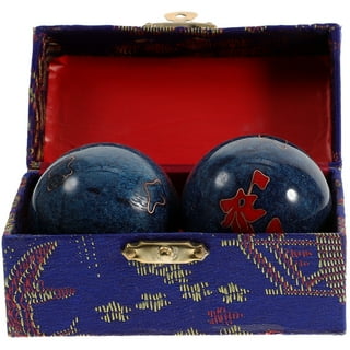 2pcs wooden baoding anti-stress balls - calm meditations