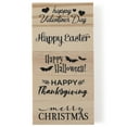 thumbnail image 2 of Recollections Holidays Wood Stamp Set, 6 Pack, 2 of 4