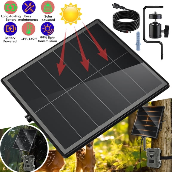 Welan Outdoor Solar Panel Power Bank with 6000mAh Battery, 12V DC Plug, Wall and Pole Mountable Design