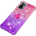 thumbnail image 6 of Phone Case for Redmi Note 10 4G,Case for Redmi Note 10S, Shiny Bling Quicksand Effect TPU Bumper Case with Four Corners Protection Cover for Redmi Note 10 4G/Redmi Note 10S, Pink Purple, 6 of 14