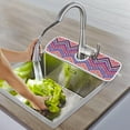 thumbnail image 7 of Tribal Ethnic Purple Sink Splash Guard for Faucet 2 Packs Faucet Absorbent Mats, Indian Zig Zag Wave Faucet Handle Drip Catcher Quickly Drying Mat for Kitchen Counter Bathroom, 30"x5.5" RV, 7 of 7