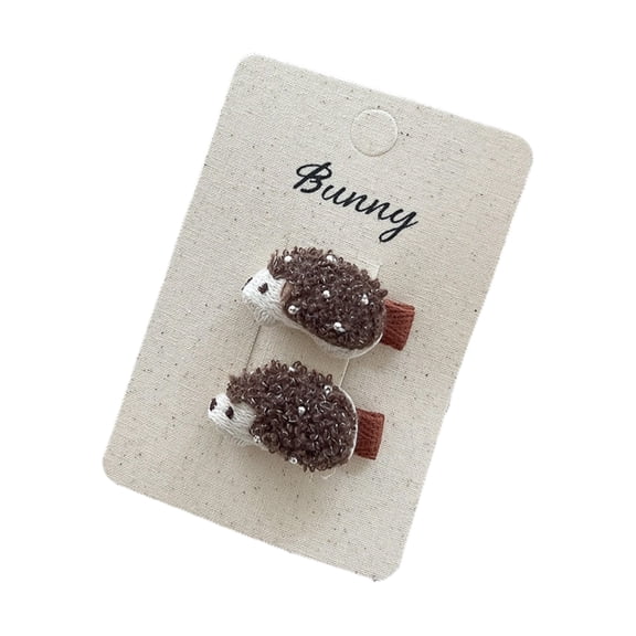 COOLHOOD Hedgehogs Shaped Hair Clip And Hair Ties For Girls Soft Fabric Head Accessories Safe For