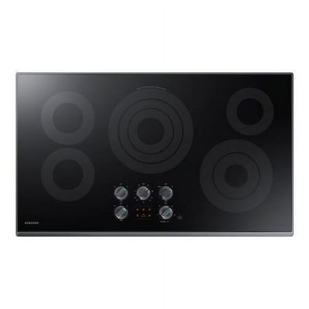 Samsung - 36" Electric Cooktop with WiFi - Black Stainless Steel