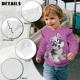 thumbnail image 6 of Garronmavis Cute Husky Long Sleeve Sweatshirt 2T Stylish Toddler Girl Sweatshirt Clothes Outfit Comfortable Pullover Crewneck Long Sleeve Shirt Fashion Versatile for Outdoor Activities, 6 of 7